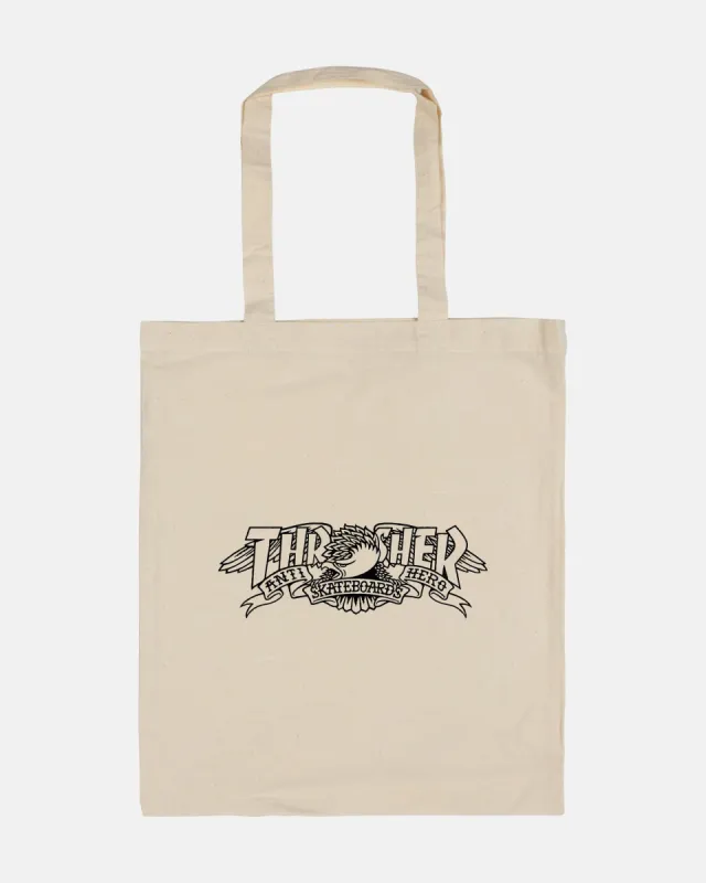 THRASHER X ANTIHERO - TOTE BAG - NATURAL sold by Thrasher