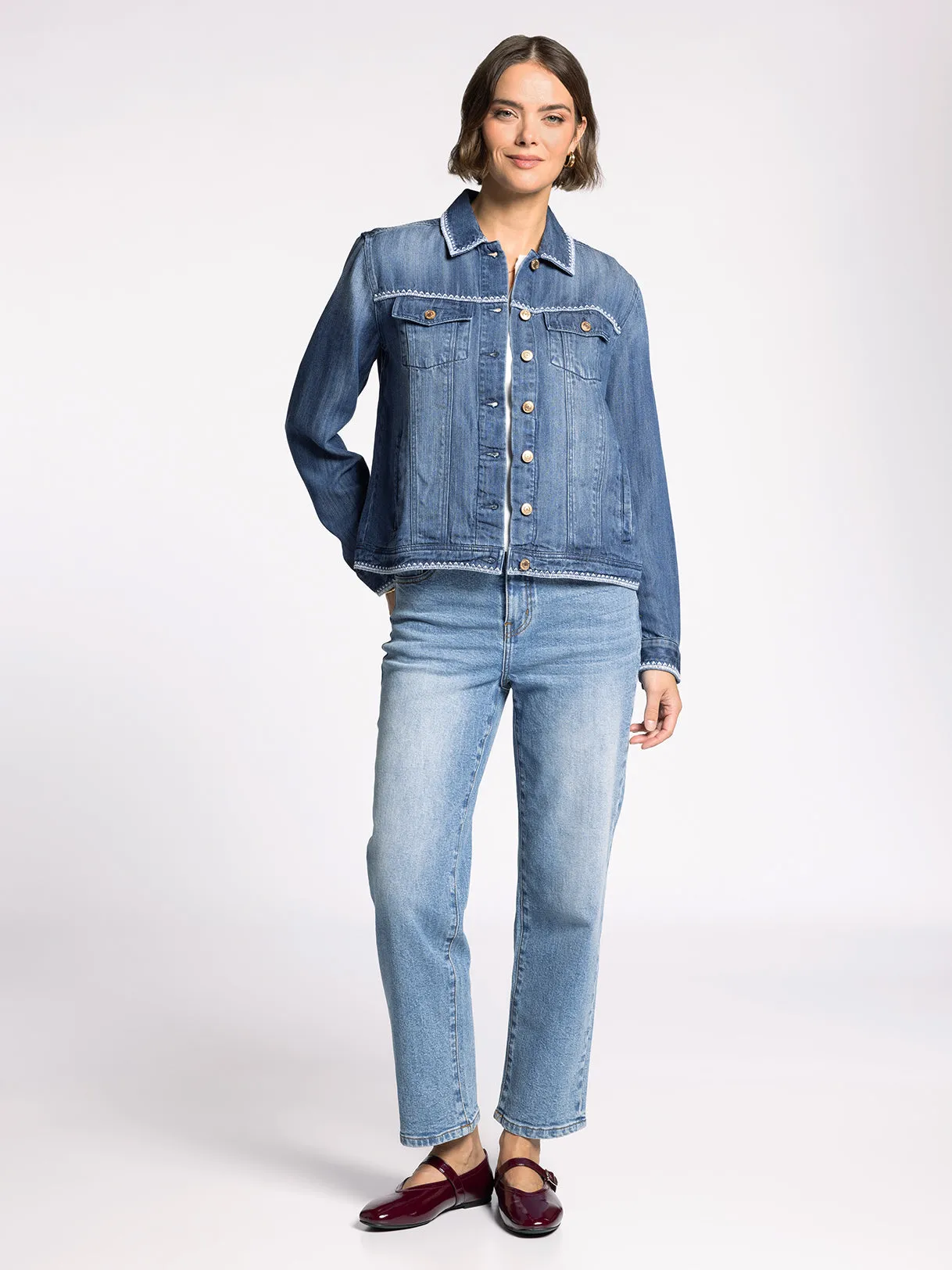 JACKIE EMBROIDERED JACKET sold by Thread & Supply product image thumbnail 5