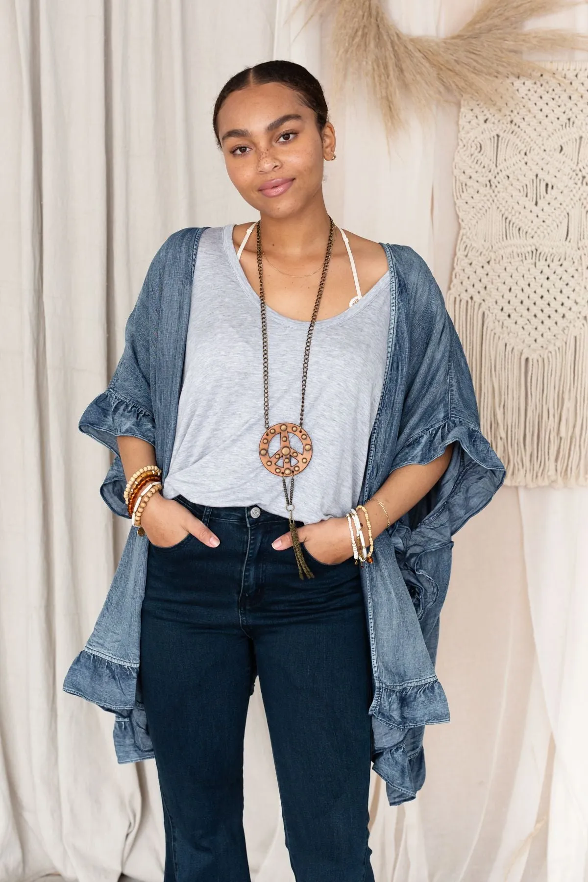 Robbie Denim Jacket - Blue sold by Three Bird Nest product image thumbnail 2