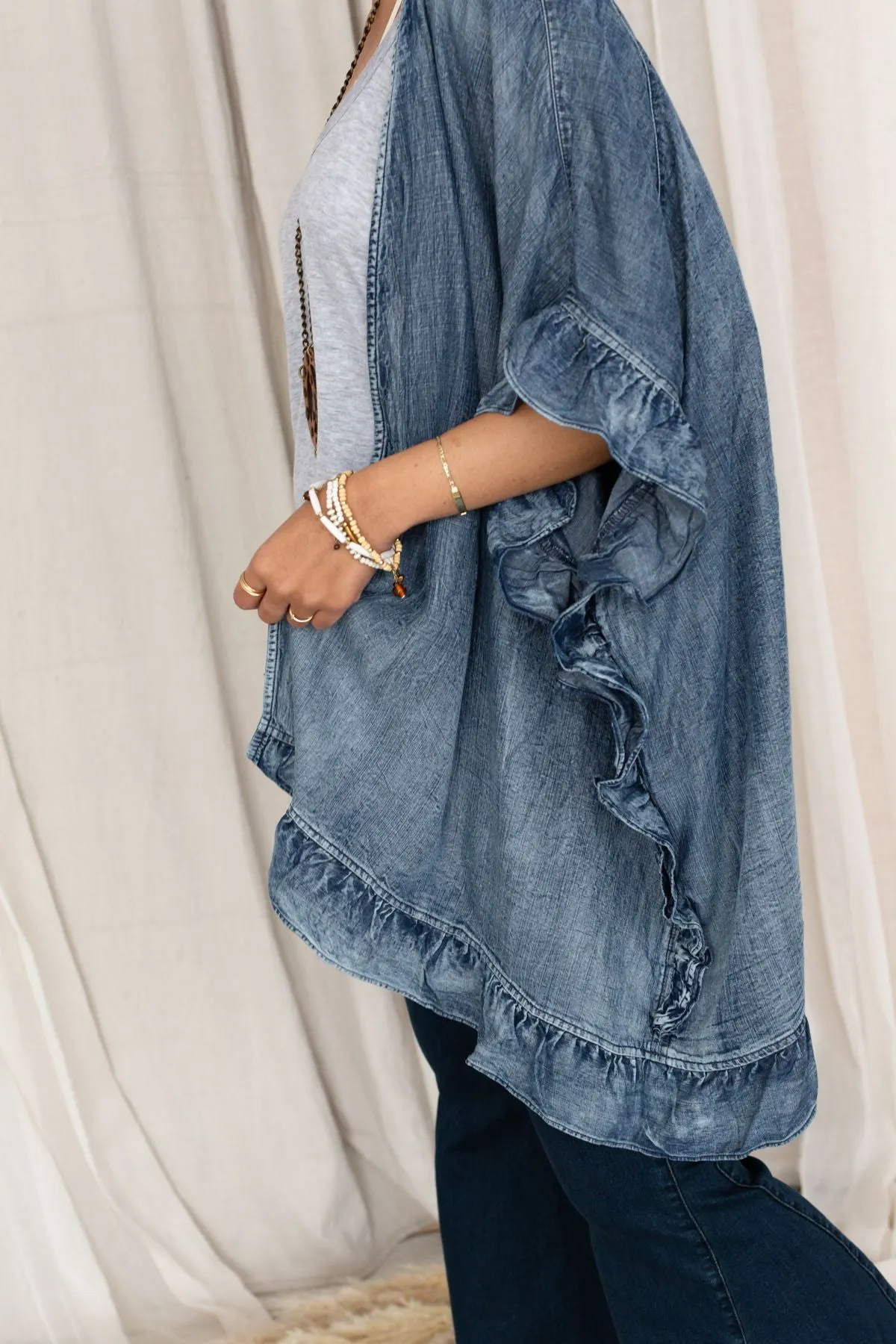 Robbie Denim Jacket - Blue sold by Three Bird Nest product image thumbnail 3