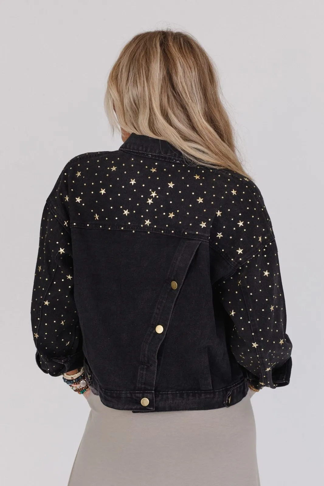 Written In The Stars Denim Jacket - Black sold by Three Bird Nest product image thumbnail 5