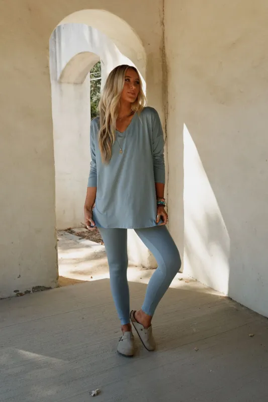 Dreamy Drift Top and Pant Set - Blue sold by Three Bird Nest