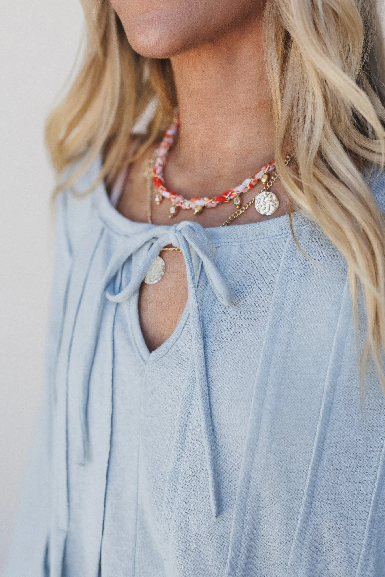 The Nest Isla Drift Top - Powder Blue sold by Three Bird Nest product image thumbnail 2