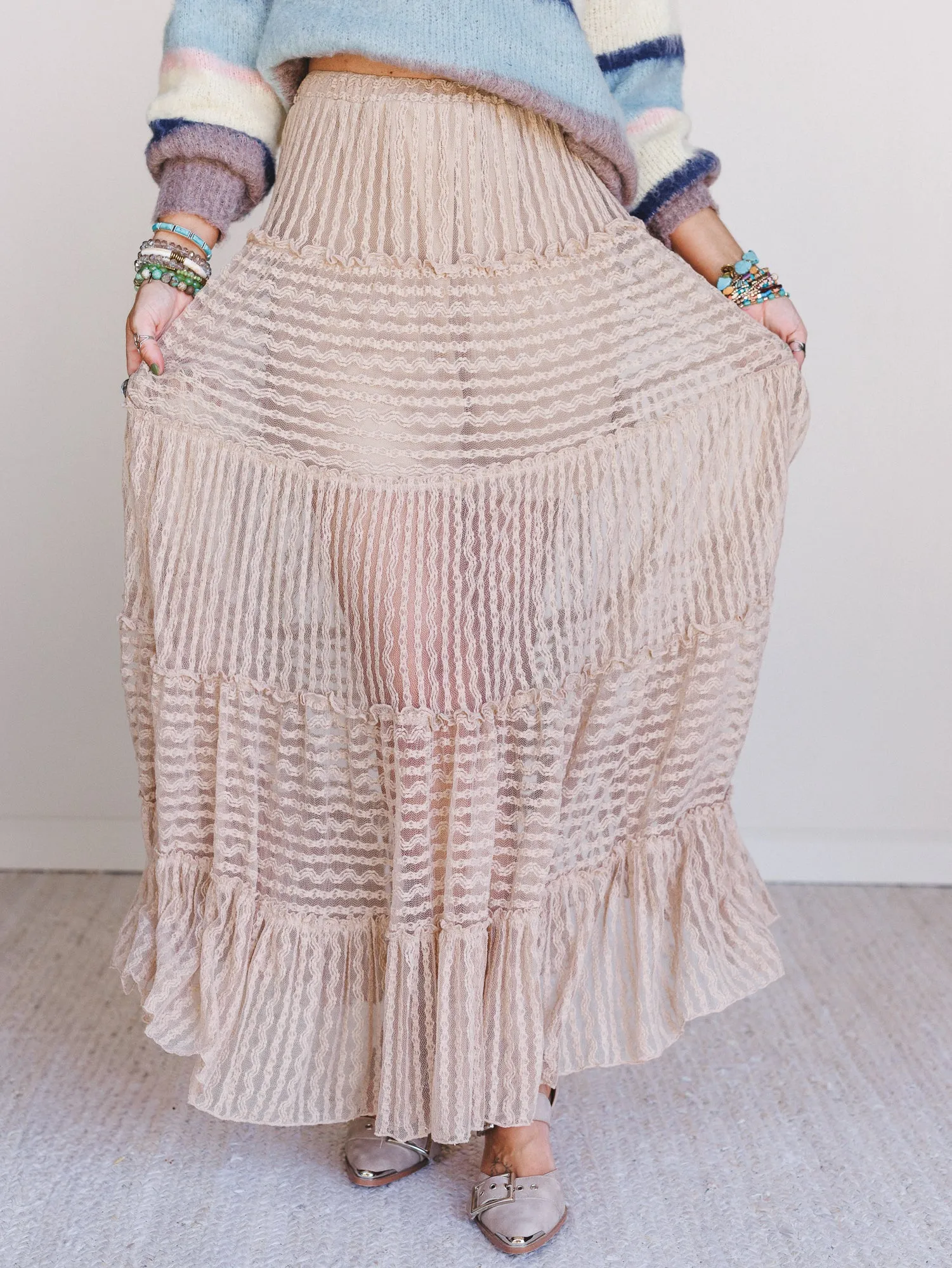 Catch The Drift Skirt - Natural sold by Three Bird Nest product image thumbnail 2