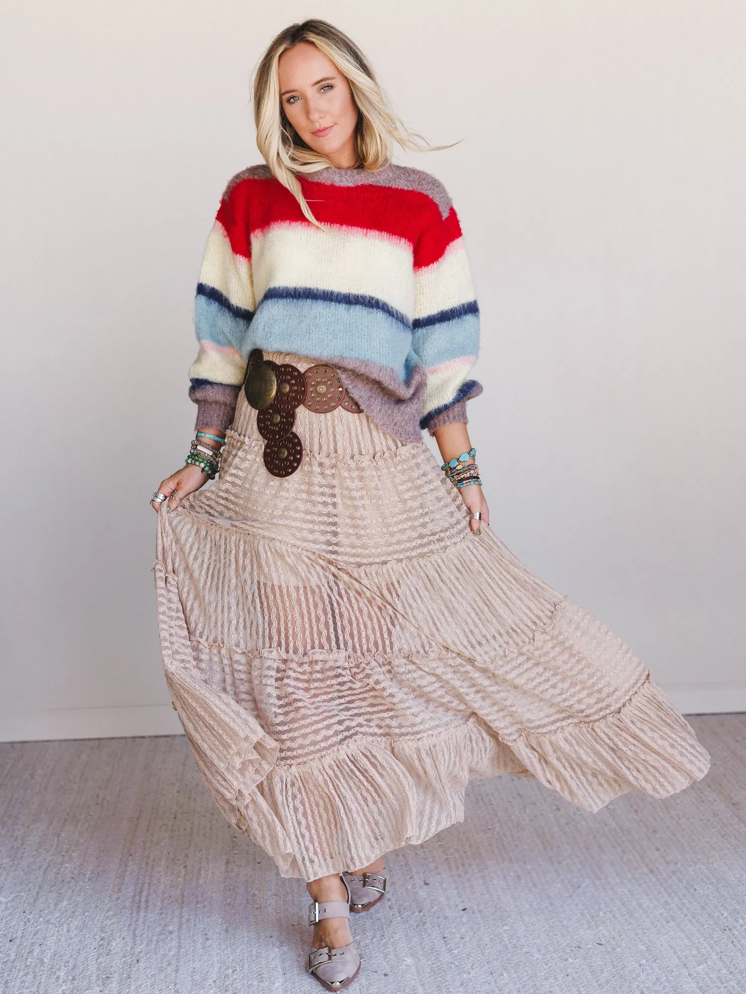 Catch The Drift Skirt - Natural sold by Three Bird Nest product image thumbnail 4