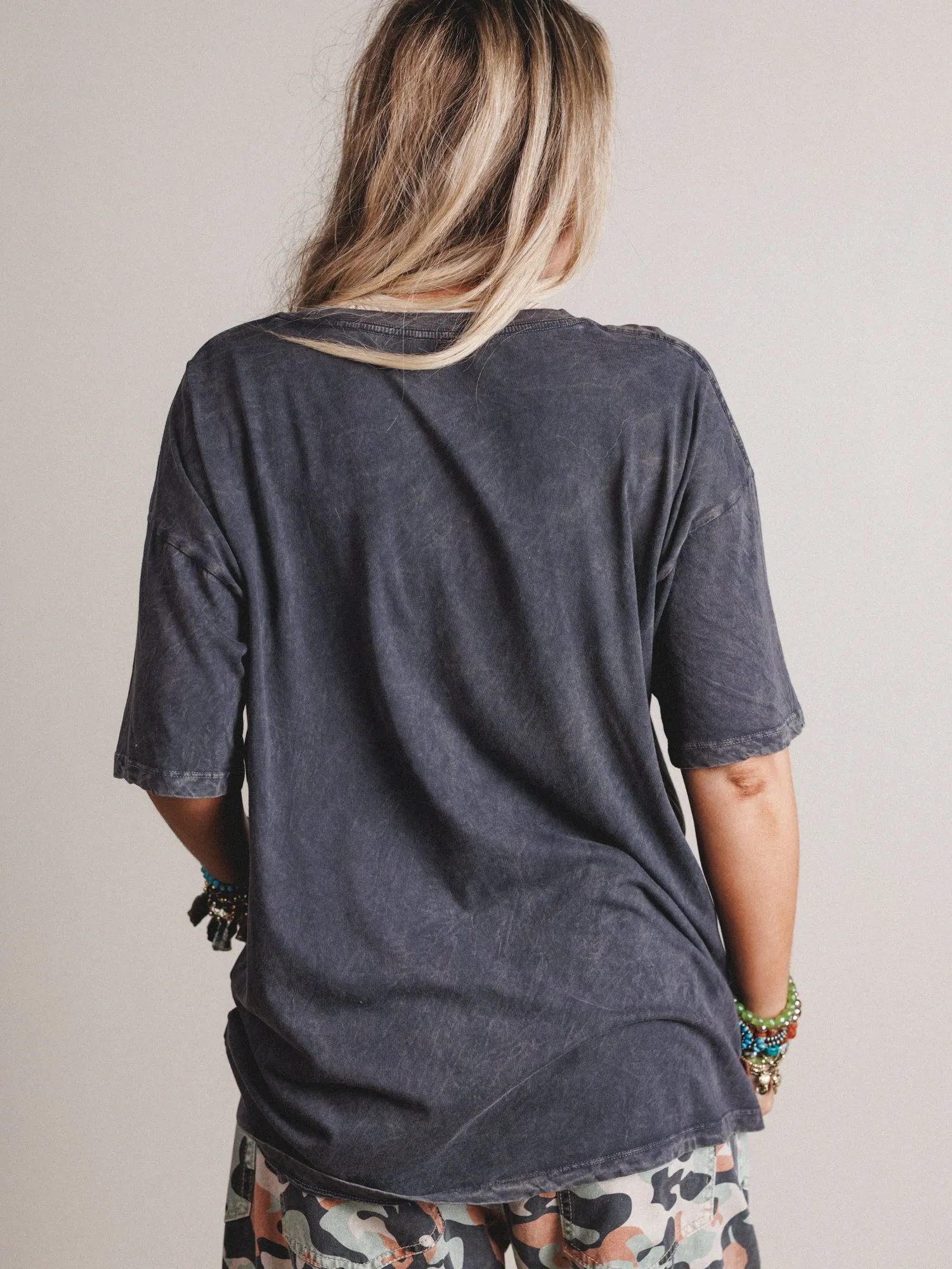 Zebra Mate Oversized Tee - Charcoal sold by Three Bird Nest product image thumbnail 2