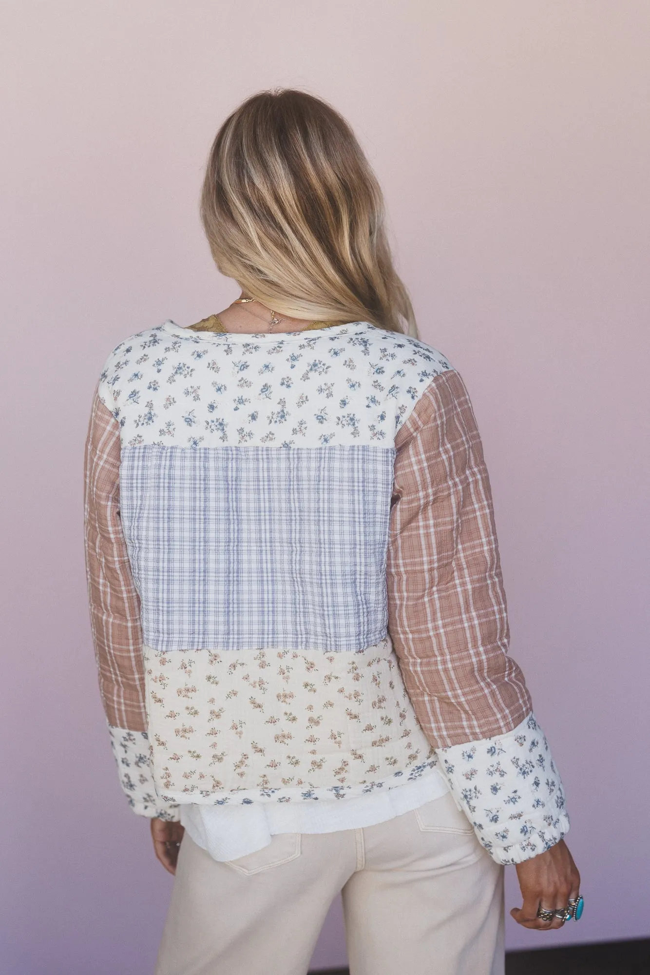 Lush Fields Contrast Shacket - Ivory sold by Three Bird Nest product image thumbnail 5