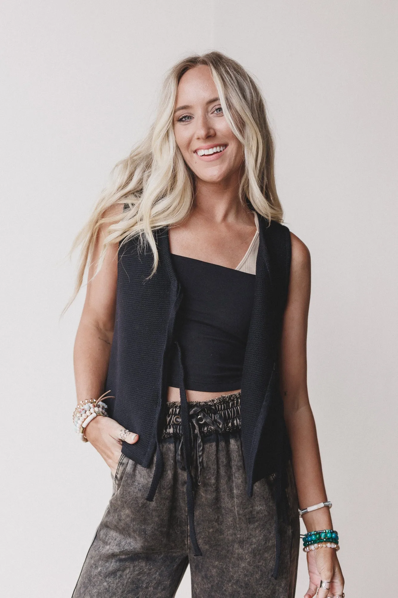 Bare Drift Sweater Vest - Black sold by Three Bird Nest product image thumbnail 4