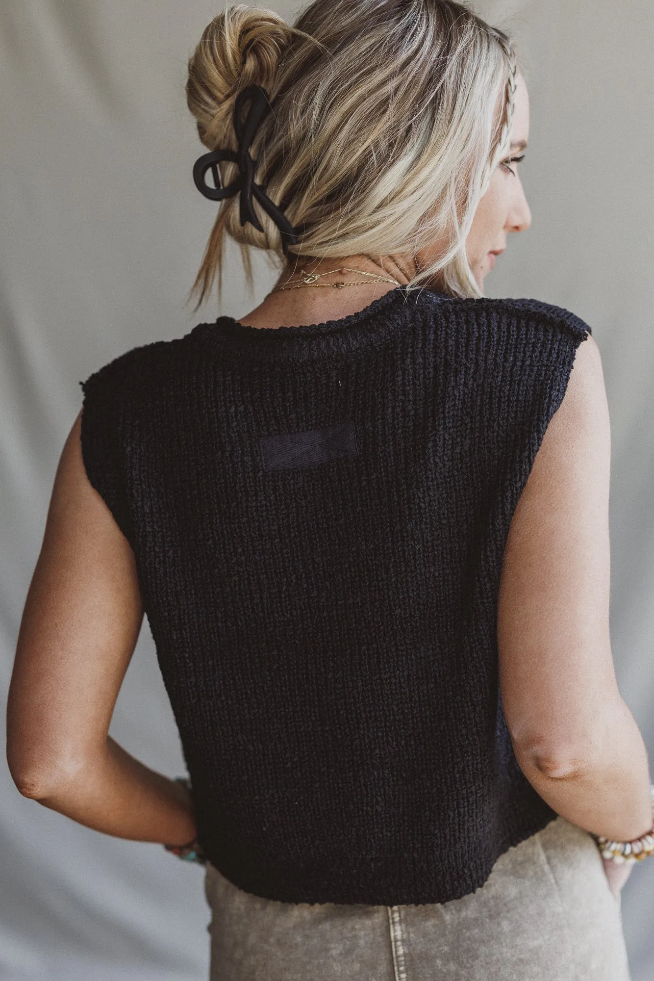 Open Skies Sweater Top - Black sold by Three Bird Nest product image thumbnail 3