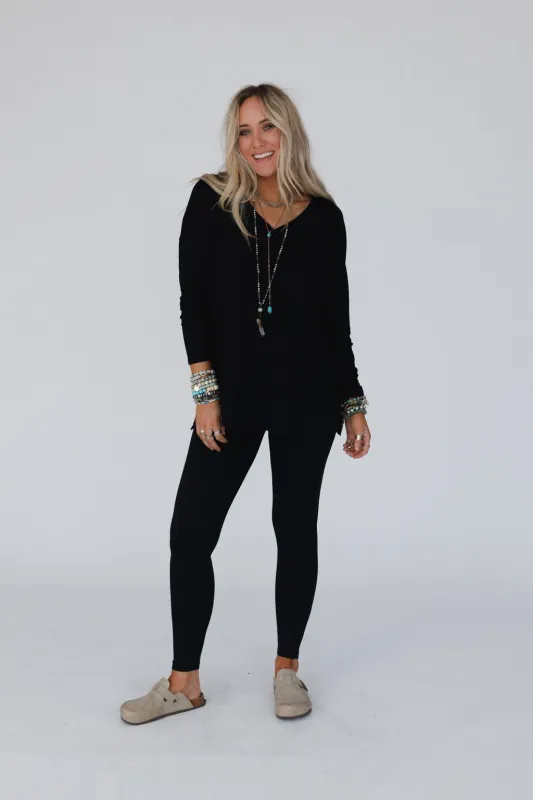 Dreamy Drift Top and Pant Set - Black sold by Three Bird Nest