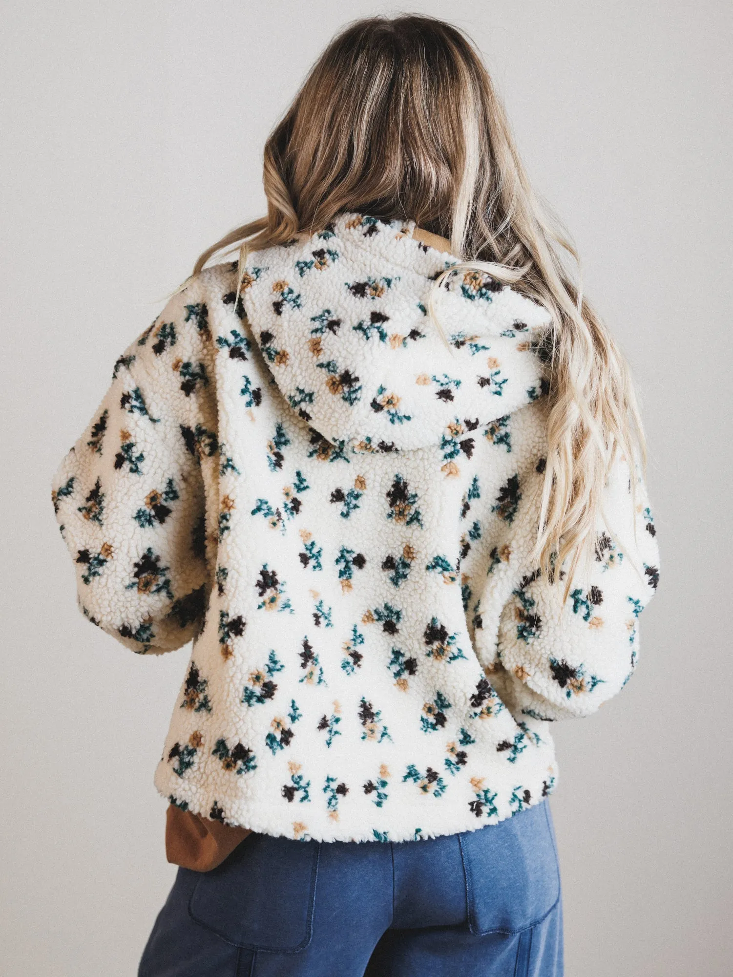 Floral Solstice Fleece Jacket - Cream sold by Three Bird Nest product image thumbnail 4