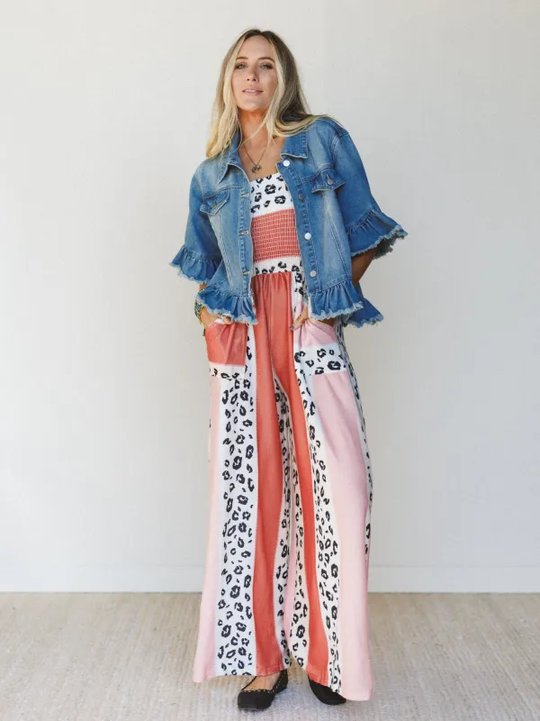 Pink Leopard 2 Piece Bundle - Pink made by Three Bird Nest