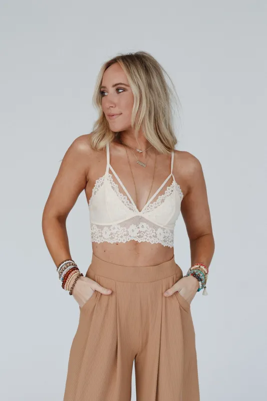 Lace Embrace Bralette - Cream sold by Three Bird Nest