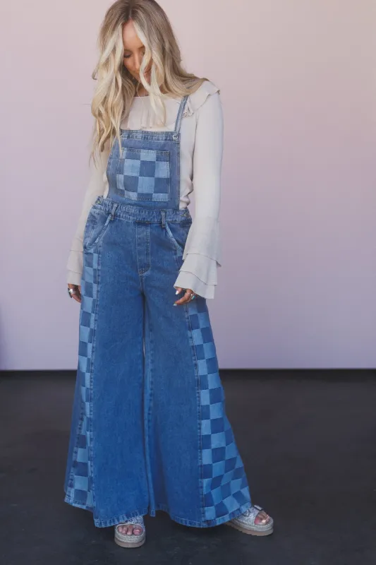 Darling Dream Wide leg Jumpsuit - Light Denim sold by Three Bird Nest