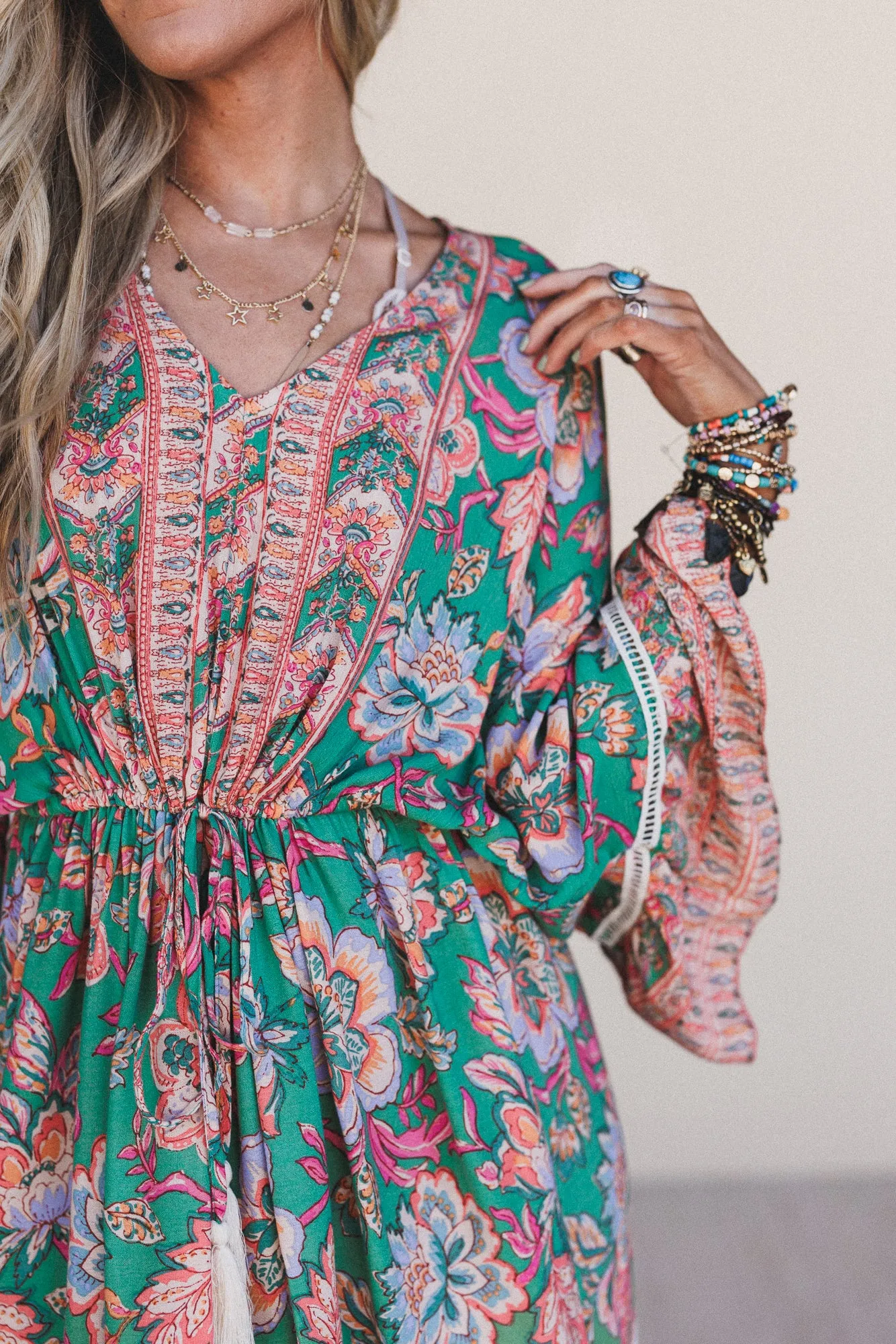 Dreamy Doll Printed Dress - Green sold by Three Bird Nest product image thumbnail 3