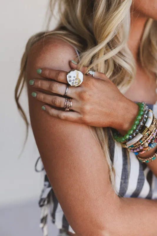 Starlit Stone Ring - Gold sold by Three Bird Nest