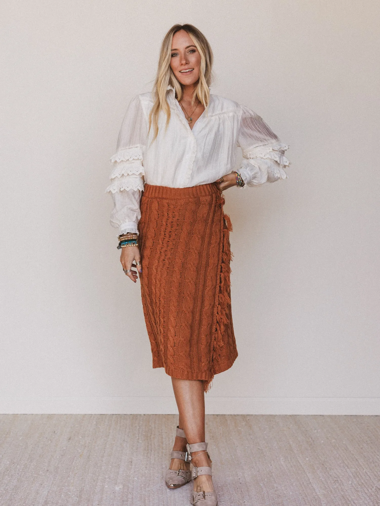Boho Romance Blouse - Cream sold by Three Bird Nest product image thumbnail 4