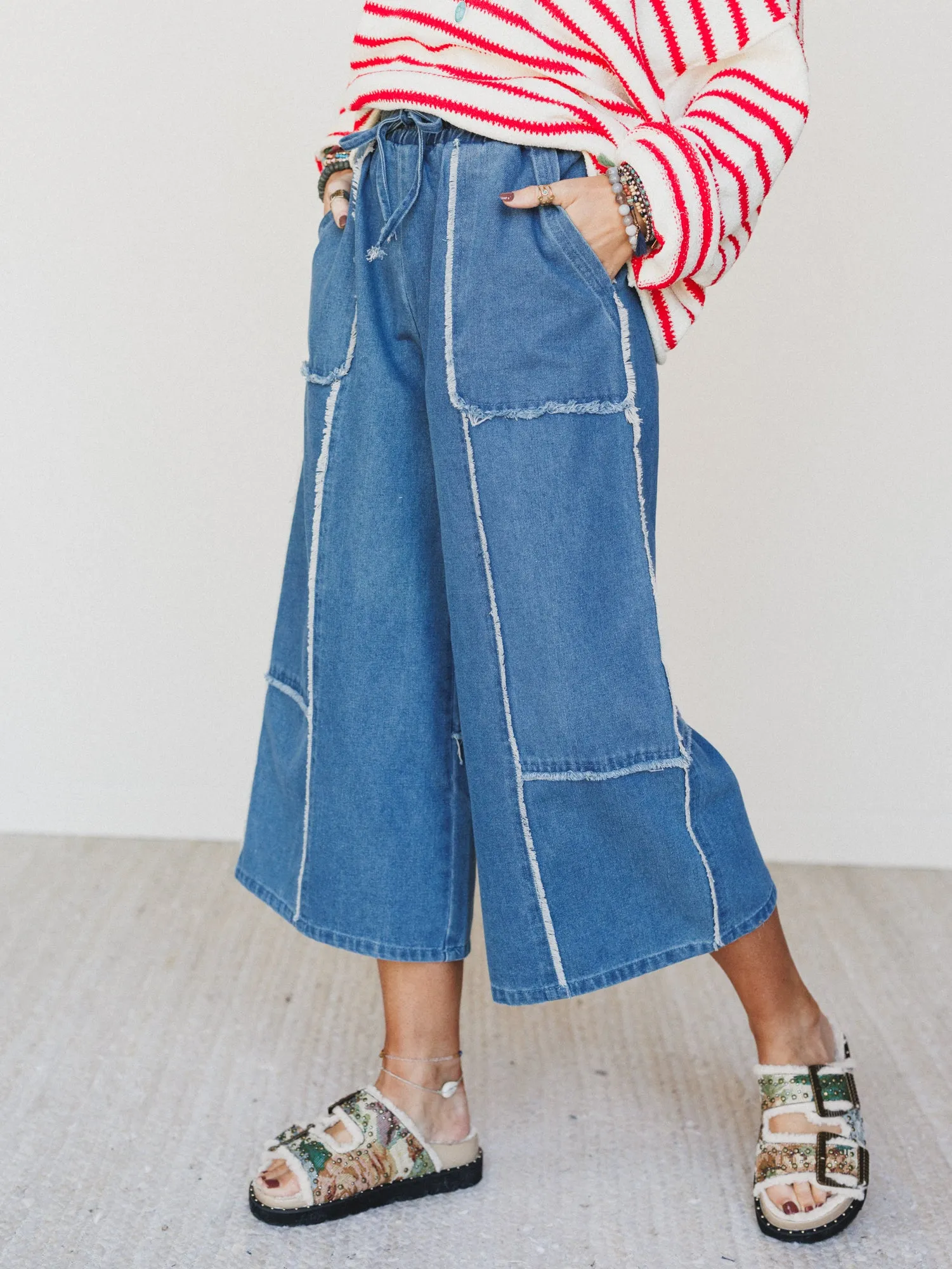Cozy Blues Denim Pants - Denim sold by Three Bird Nest