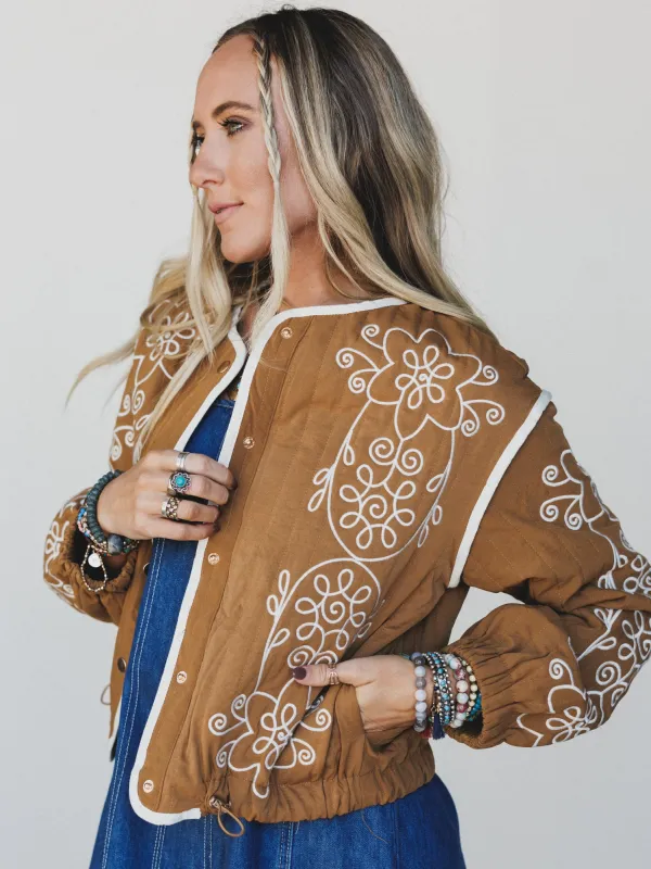 Velvet Ridge Jacket - Camel sold by Three Bird Nest