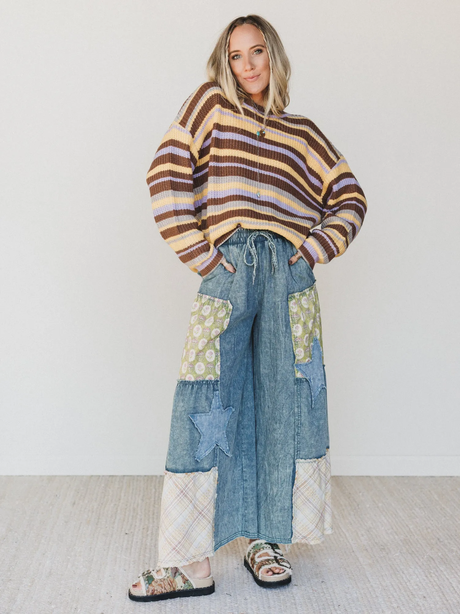 Fields Of Free Pants - Denim sold by Three Bird Nest product image thumbnail 4