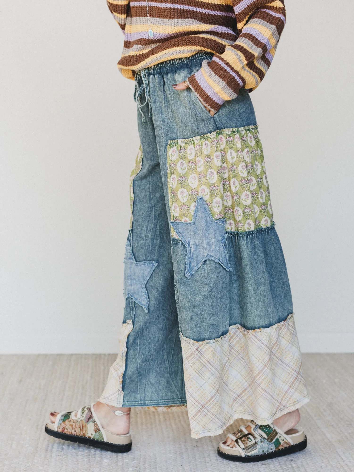 Fields Of Free Pants - Denim sold by Three Bird Nest product image thumbnail 2