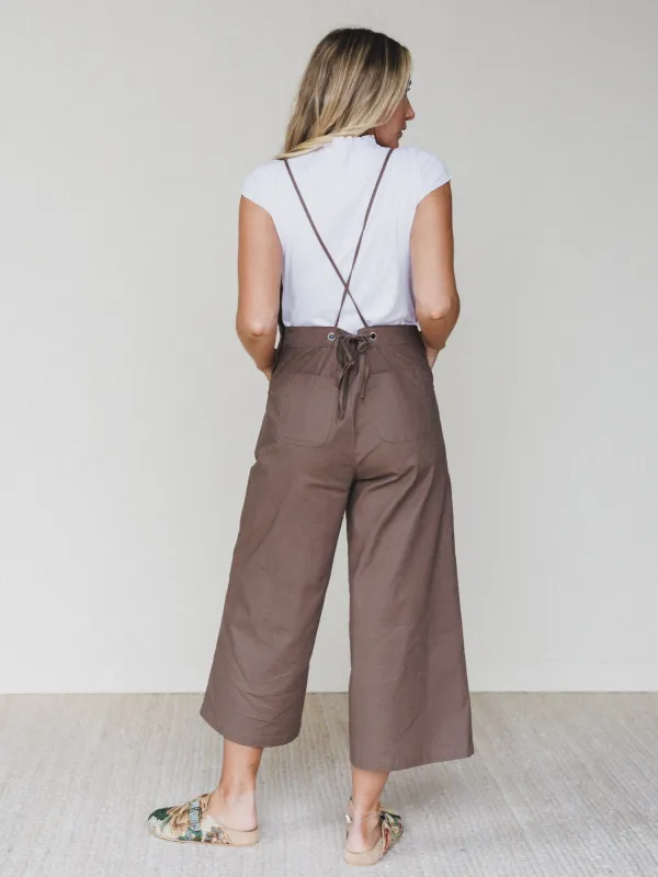 Moonbeam Overalls - Mocha sold by Three Bird Nest