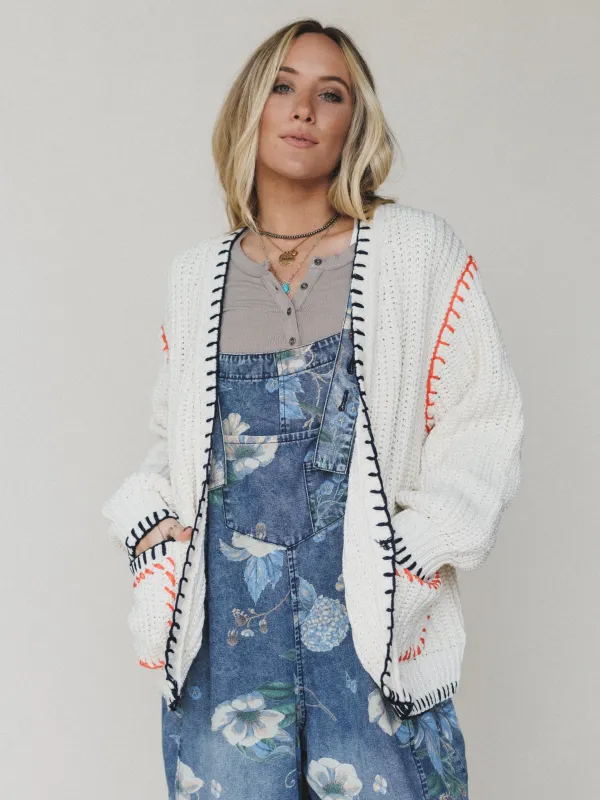 Switched And Stylish Open Cardigan - Cream sold by Three Bird Nest