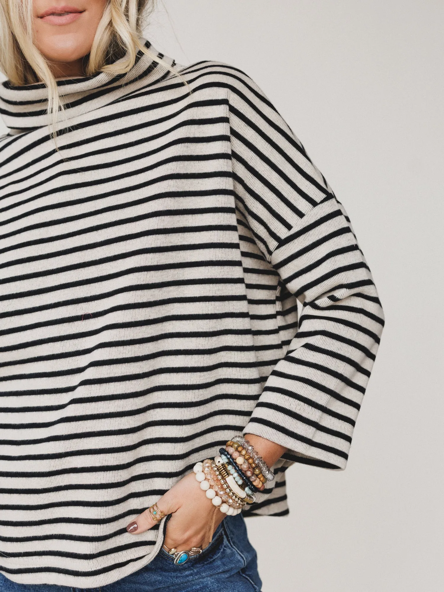 Brunch Club Striped Top - Taupe Multi sold by Three Bird Nest product image thumbnail 3