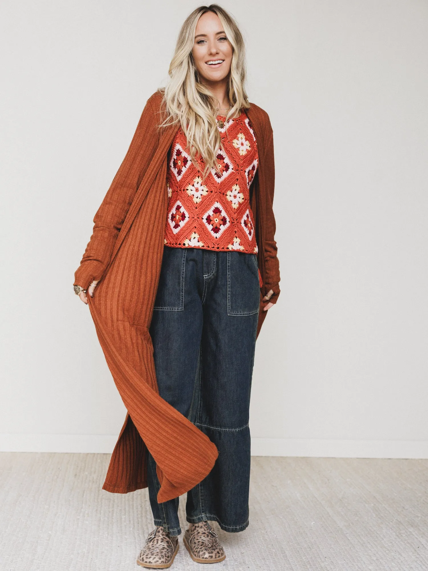 Boho Crush Crochet Top - Rust sold by Three Bird Nest product image thumbnail 4
