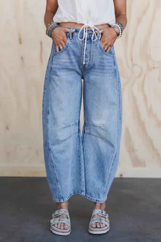 Somerton Barrel Jeans - Denim sold by Three Bird Nest