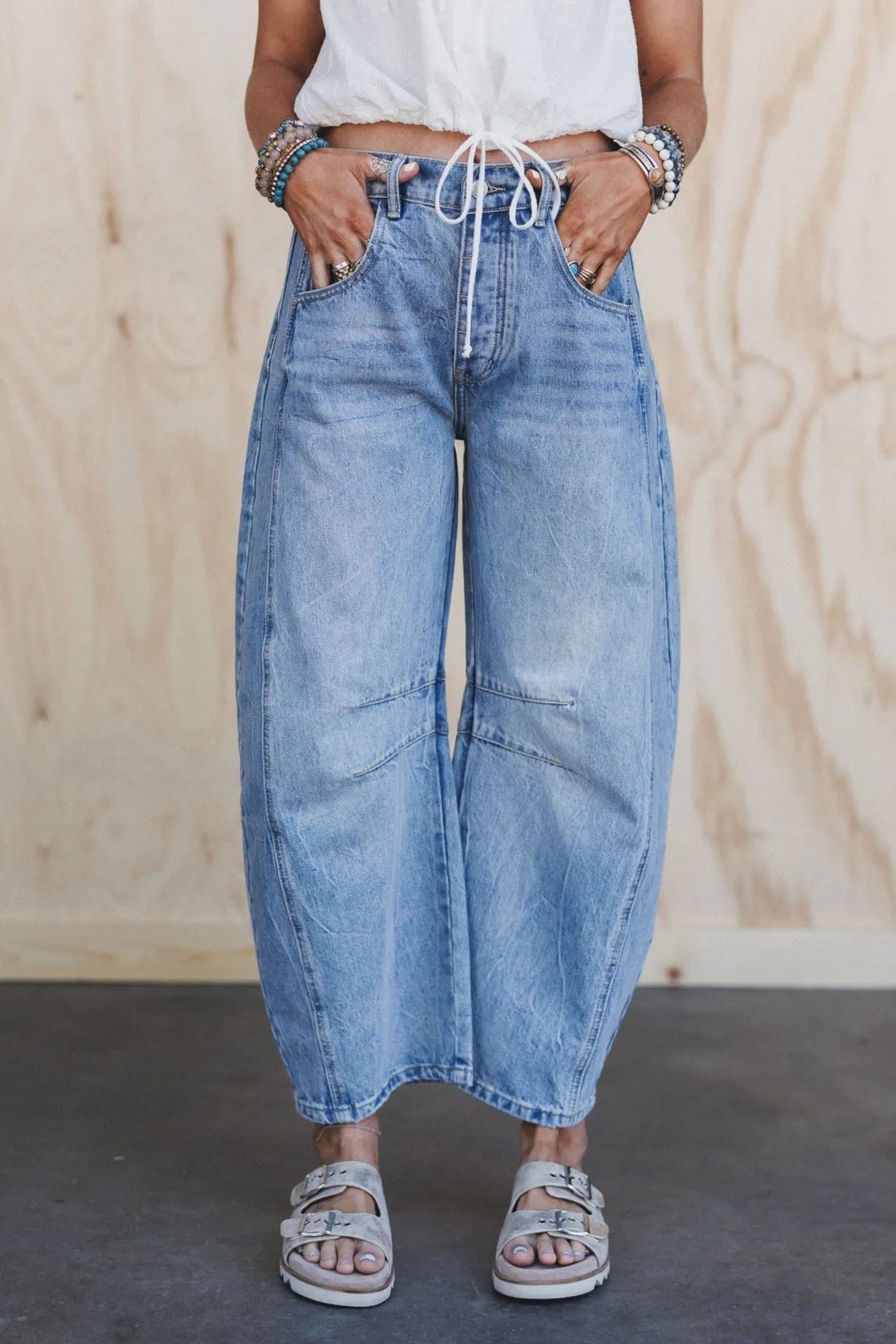 Somerton Barrel Jeans - Denim sold by Three Bird Nest