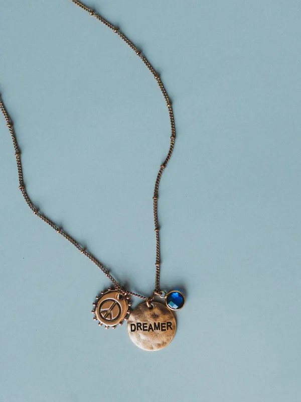 September Dreamer Birthstone Necklace - Sapphire sold by Three Bird Nest
