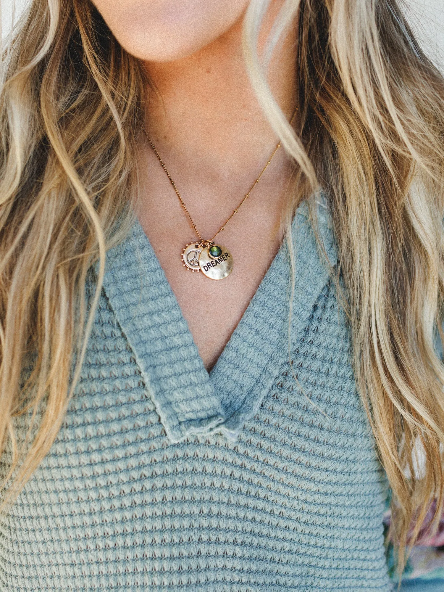 August Dreamer Birthstone Necklace - Peridot sold by Three Bird Nest