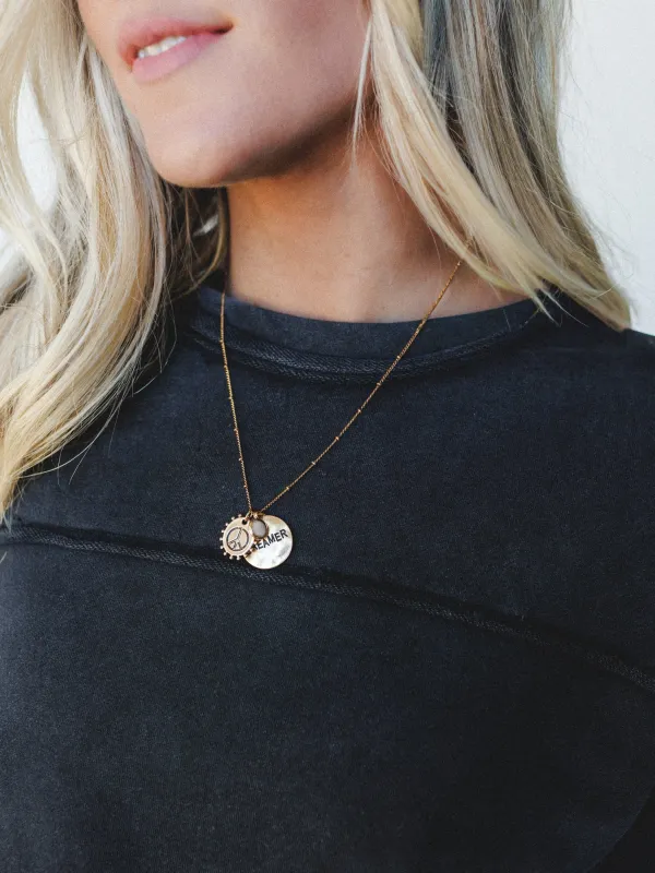 October Dreamer Birthstone Necklace - Opal sold by Three Bird Nest