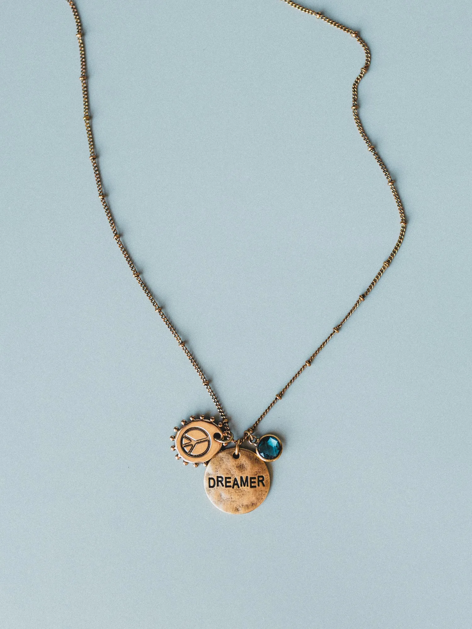 March Dreamer Birthstone Necklace - Aquamarine sold by Three Bird Nest