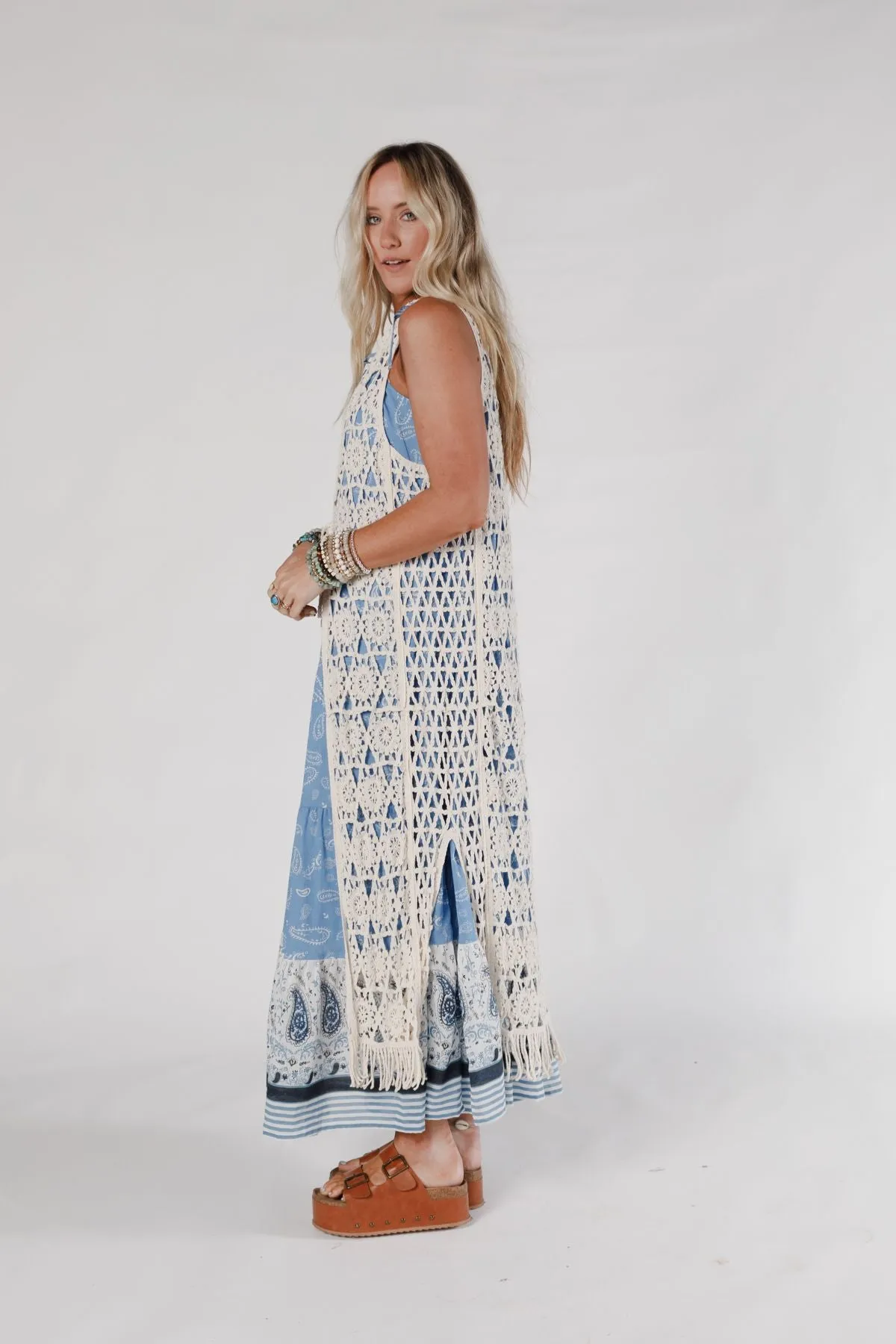 Crawford Crochet Duster - Beige sold by Three Bird Nest product image thumbnail 5