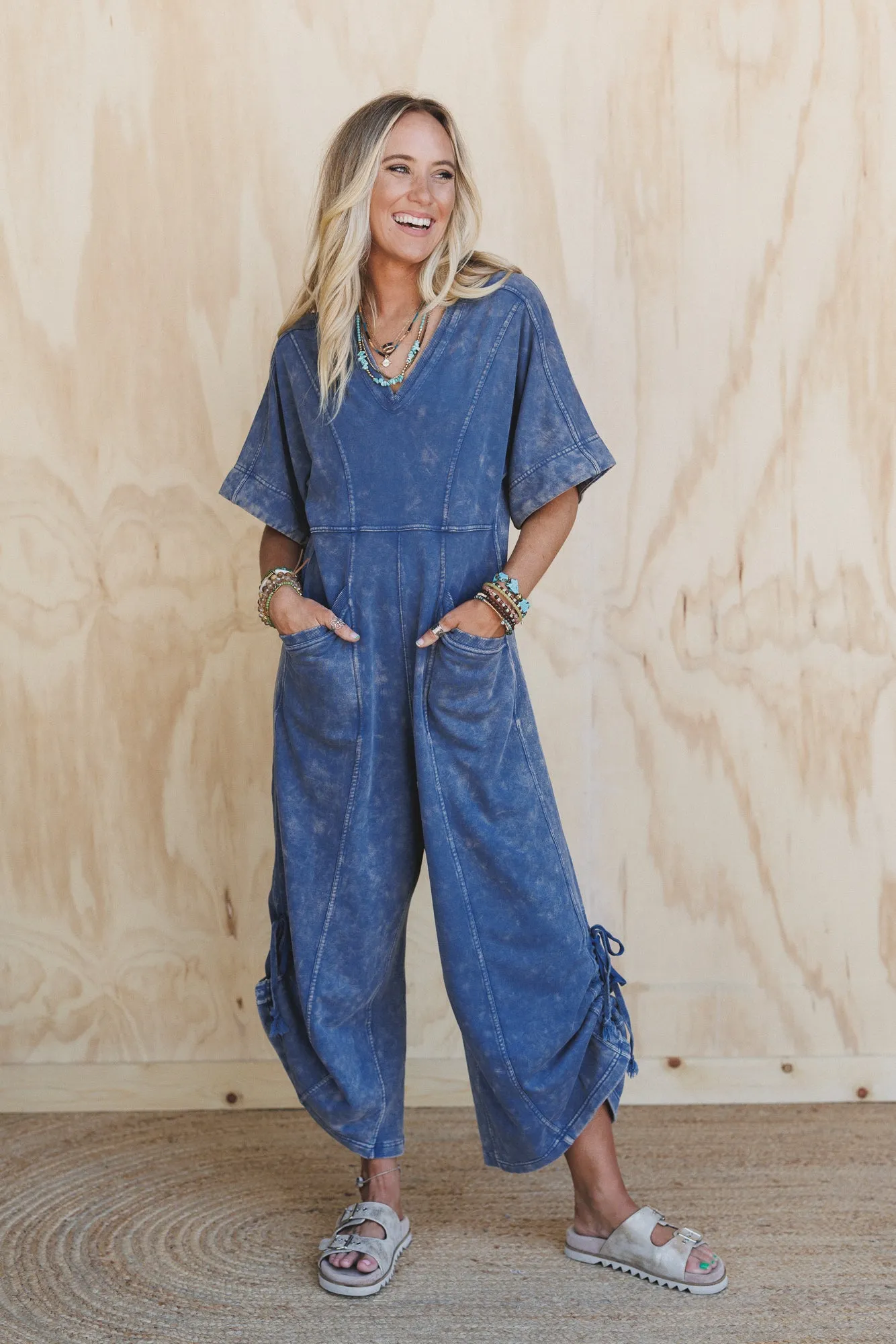 Adventurous Soul Jumpsuit - Denim sold by Three Bird Nest