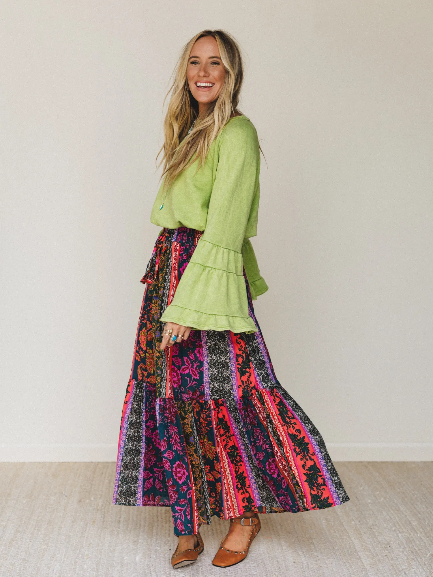 Wishwoven Maxi Skirt - Navy sold by Three Bird Nest product image thumbnail 2