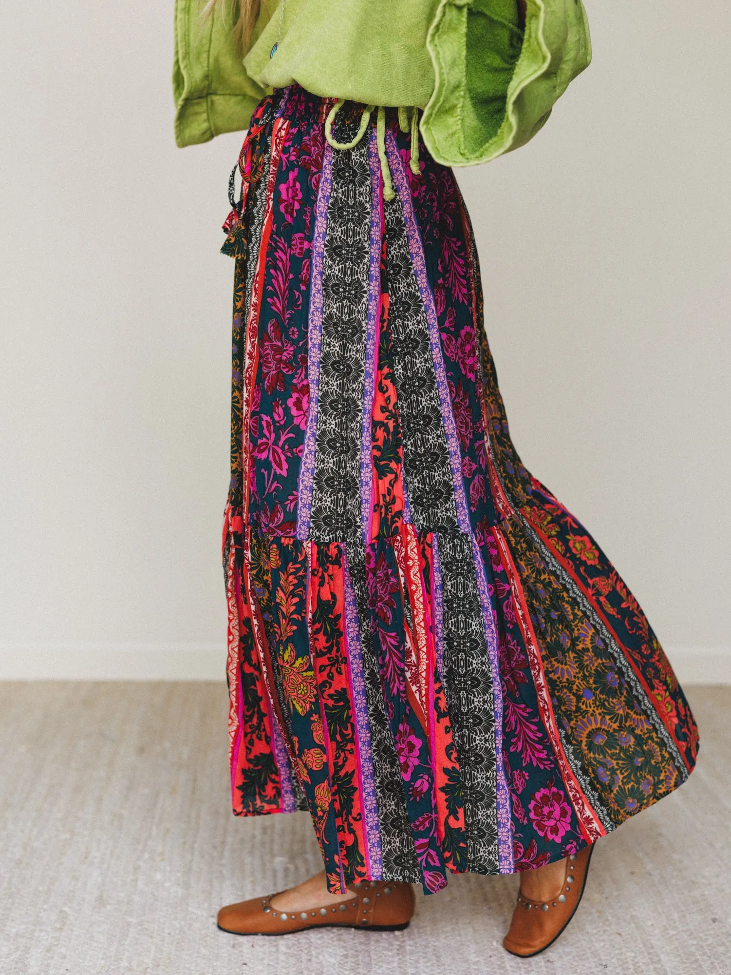 Wishwoven Maxi Skirt - Navy sold by Three Bird Nest product image thumbnail 4