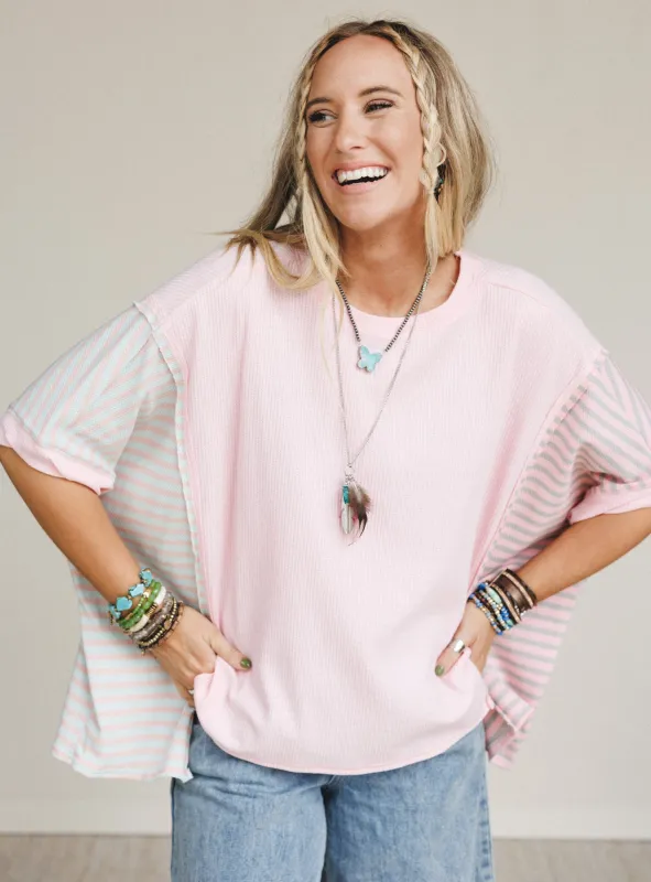 Sweet Stripes Top - Pink sold by Three Bird Nest