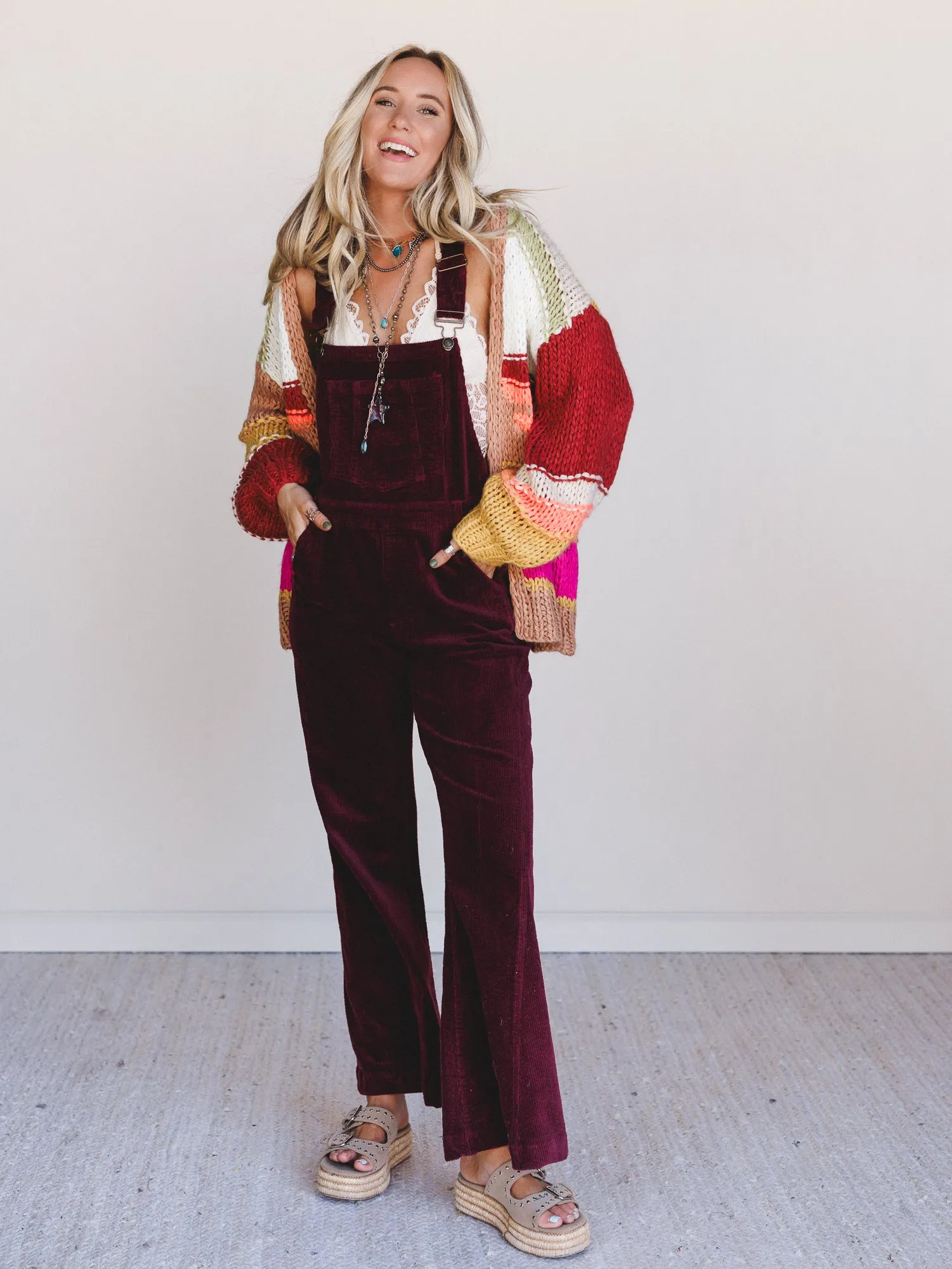 Down By The Bay Striped Cardigan - Brick sold by Three Bird Nest product image thumbnail 4