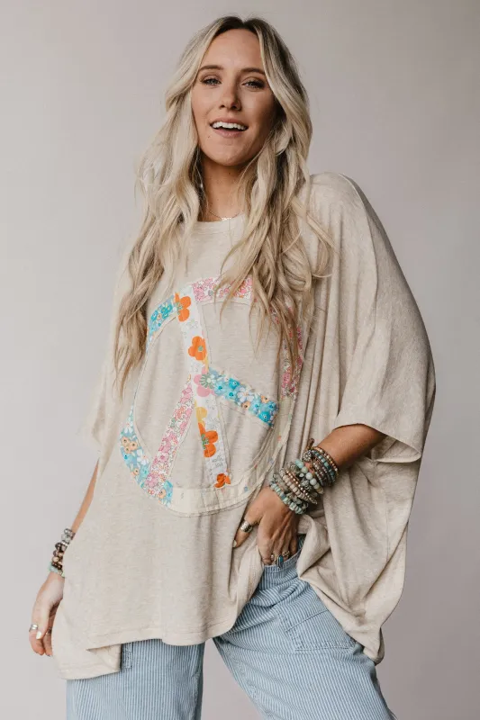 Peaceful Layers Tunic - Oatmeal sold by Three Bird Nest
