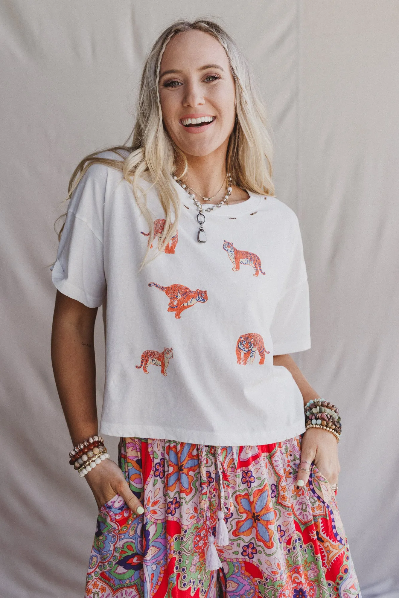 Wild Tracks Graphic Tee - Ivory sold by Three Bird Nest product image thumbnail 2