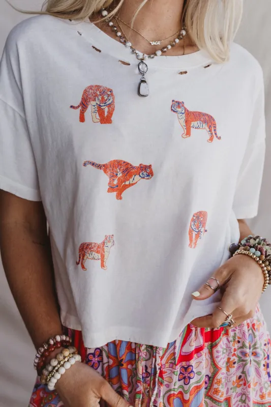 Wild Tracks Graphic Tee - Ivory sold by Three Bird Nest