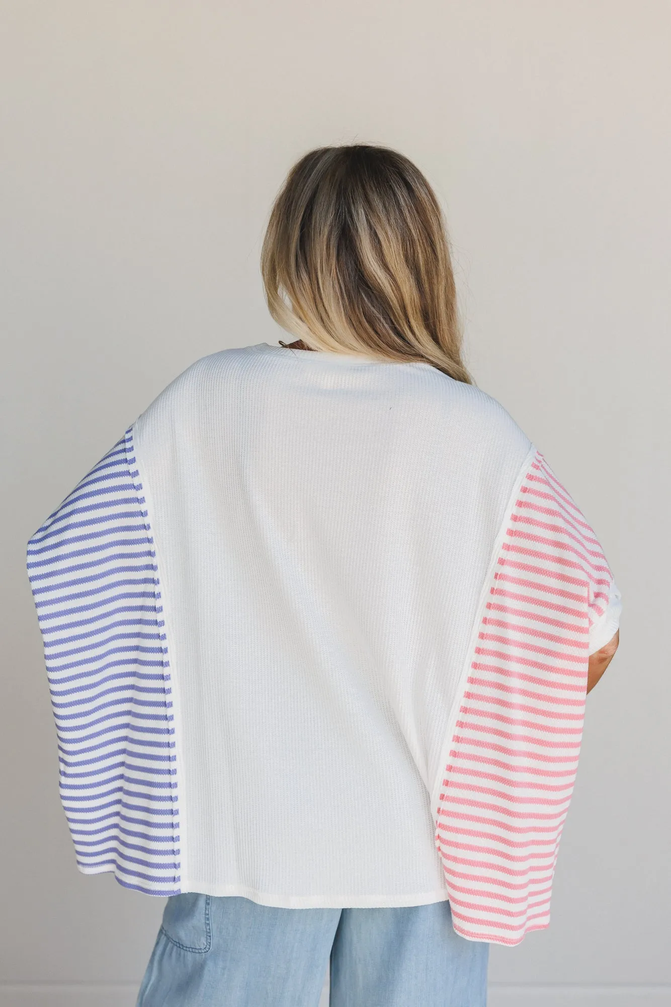Sweet Stripes Top - Off White sold by Three Bird Nest product image thumbnail 4