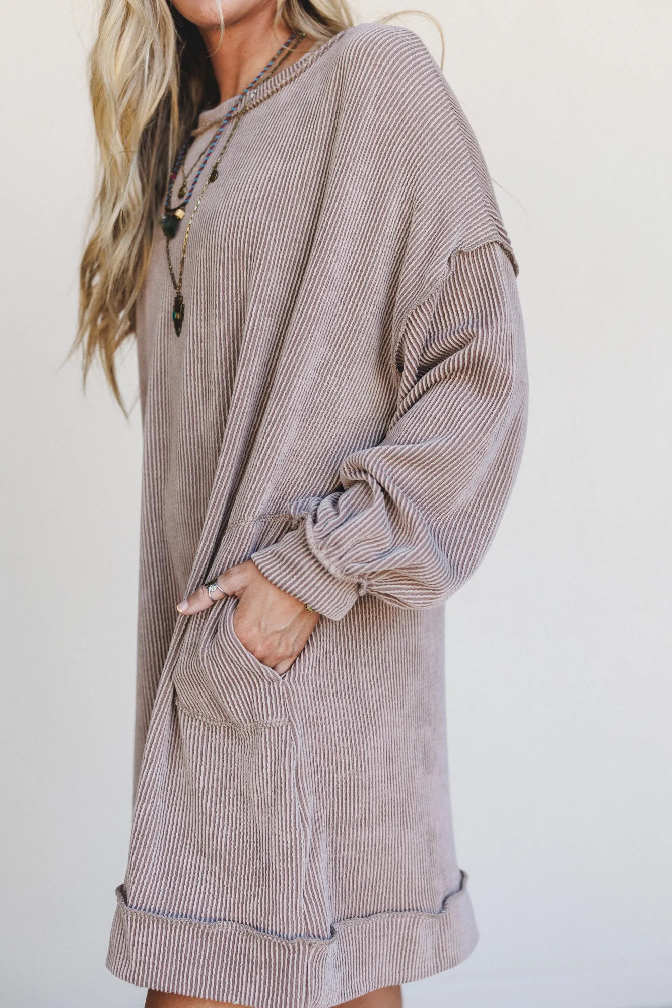 The Nest Moon Glow Long Sleeve Dress - Acorn sold by Three Bird Nest product image thumbnail 2