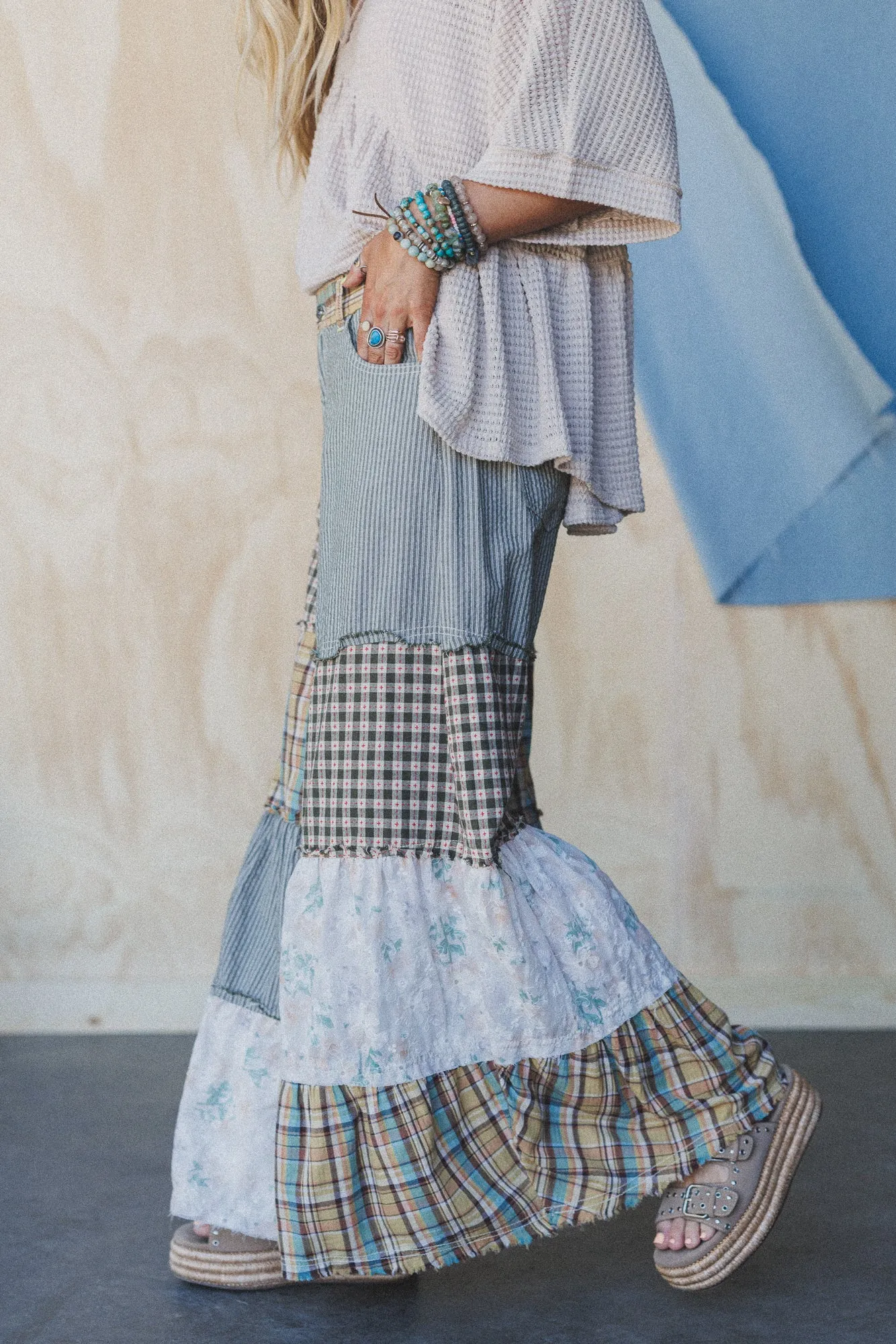 Jane Tiered Pants - Olive sold by Three Bird Nest product image thumbnail 5