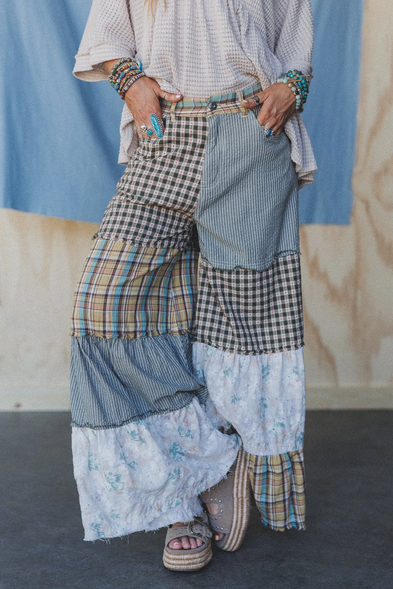 Jane Tiered Pants - Olive sold by Three Bird Nest product image thumbnail 4