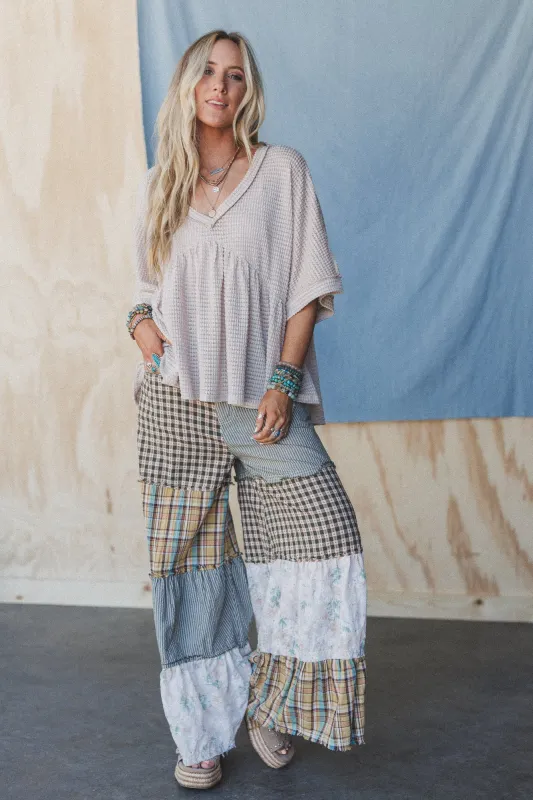 Jane Tiered Pants - Olive sold by Three Bird Nest