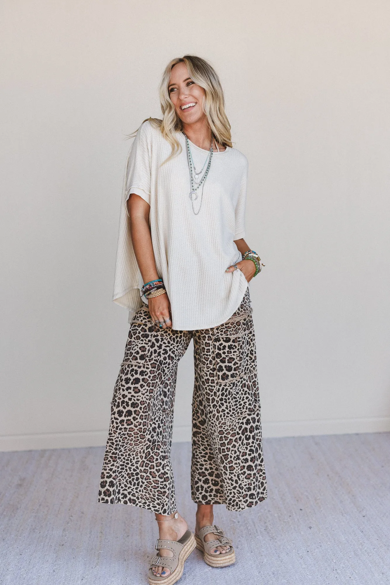 Next Stop Thermal Knit Top - Khaki sold by Three Bird Nest product image thumbnail 3